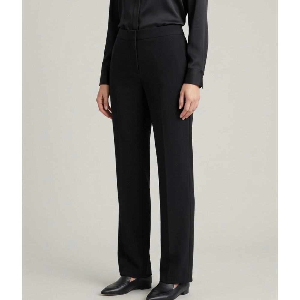 St. John Collection by Marie Gray Black Wool Blend Straight Leg Dress Pants 10